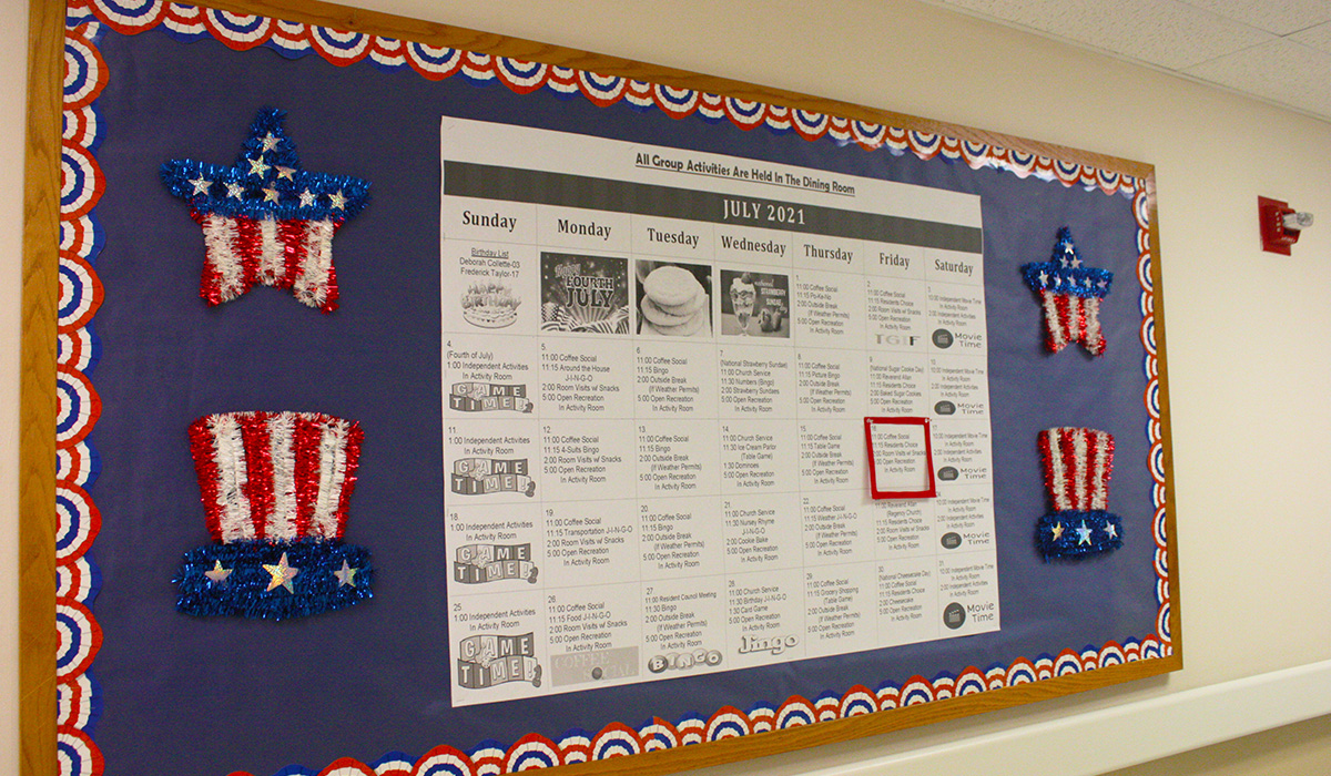 Knollwood activities calendar